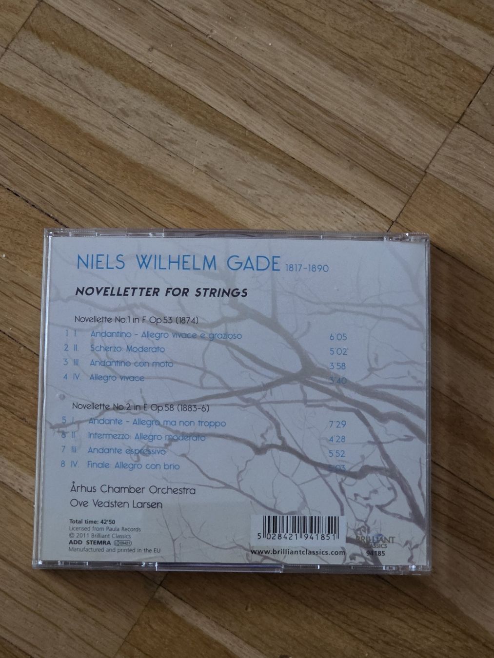 CD: CD: Niels Wilhelm Gade: Novelletter for Strings – Usato da Aesch BL venduto da immon 1