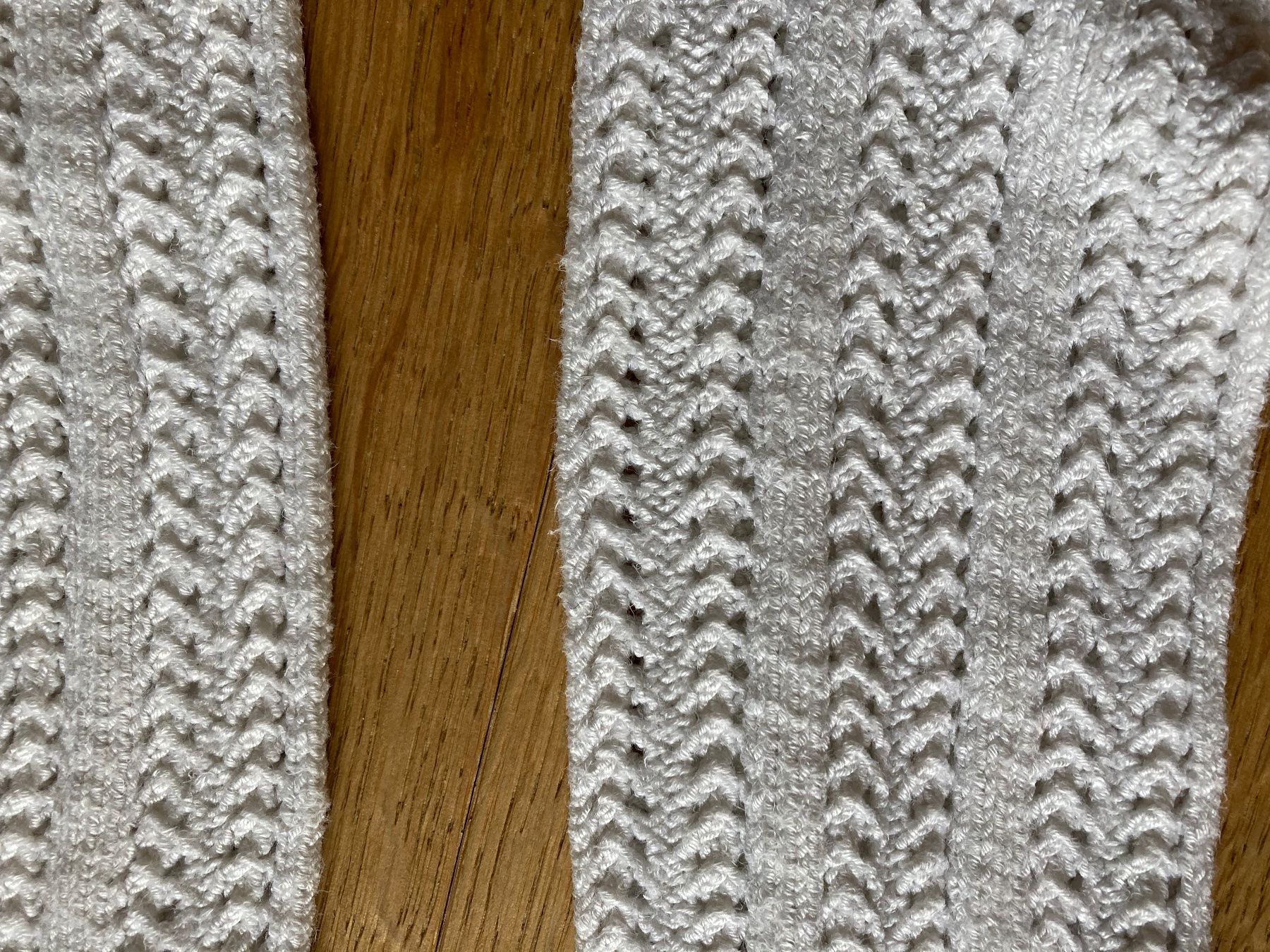 Calze: Süsse, gestrickte weisse Kniestrümpfe – Nuovo (secondo la descrizione) da Grüt (Gossau ZH) venduto da Air8k3m