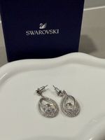 Swarovski Ohrringe silberfarben mit Zirkonia guter Zustand