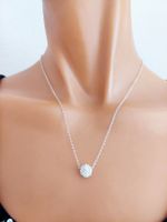 Pendentif boule cristaux Swarovski femme bijou été