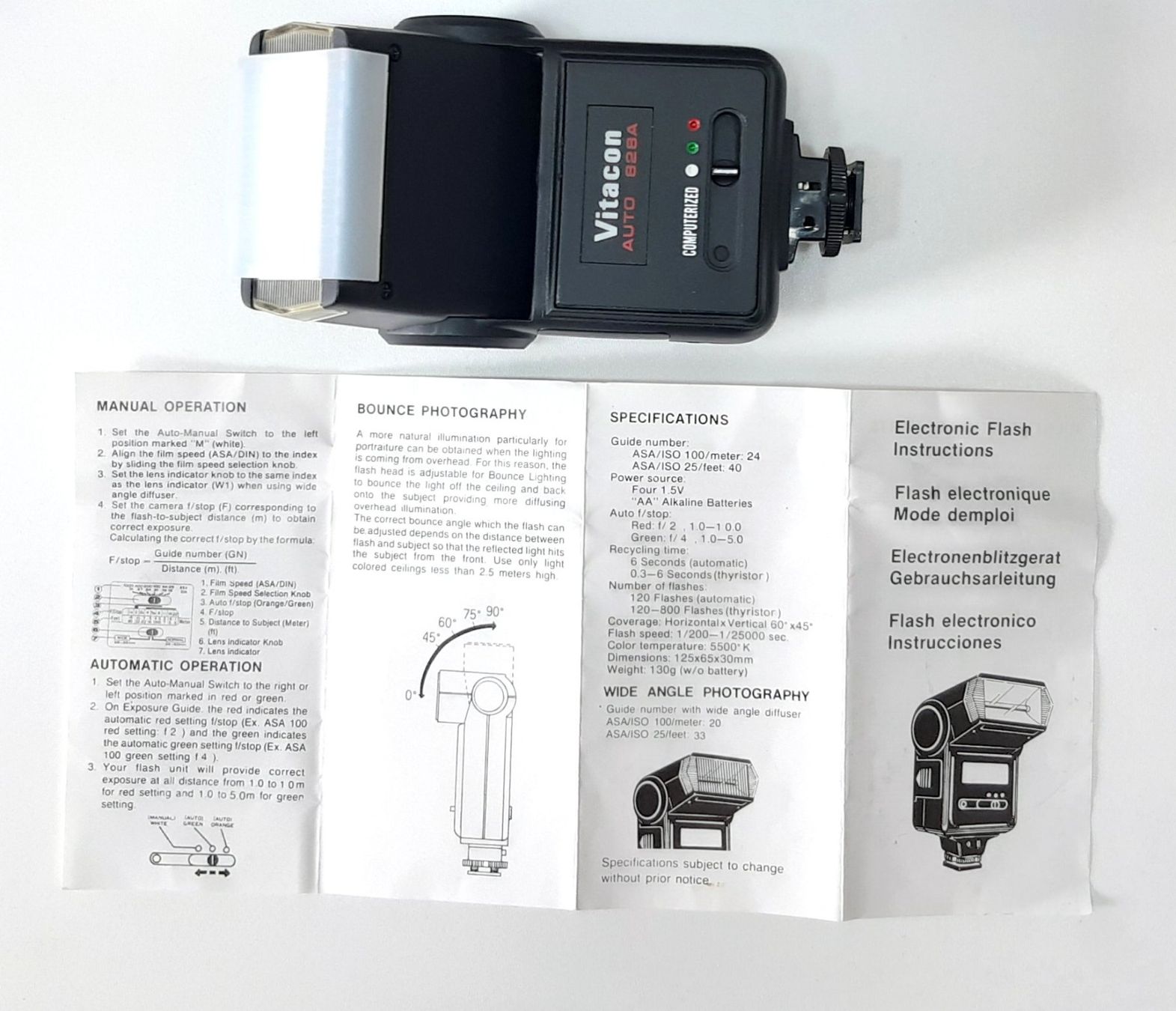 Flash: Flash Electronic Vitacon 828A-Flash Electronic Vitacon 828A – Usato da Savagnier venduto da Marderuth 4