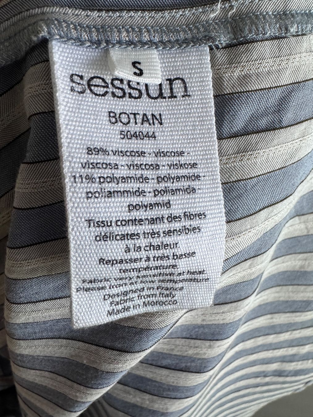 Sessun Chemisiers: Gestreifte Hemdbluse BOTAN, lange Ärmel, Bluse Hemd – D'occasion à Bassersdorf par Martinaabegg 3