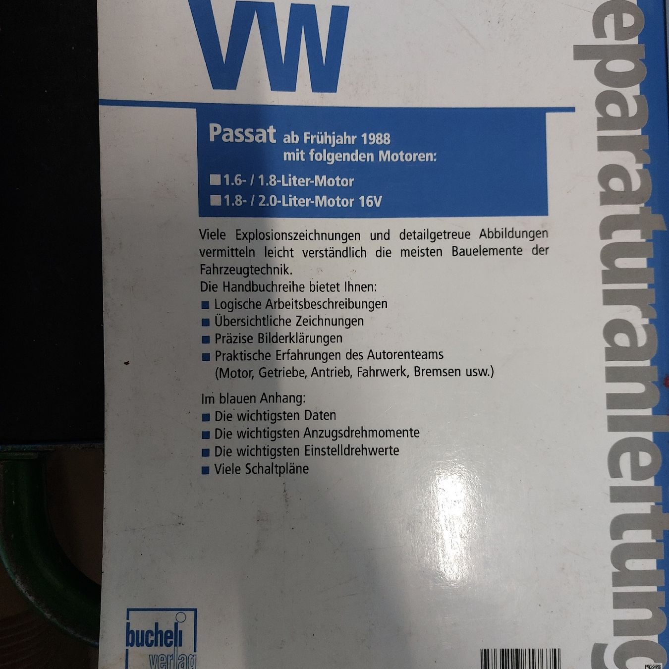 Bücher: Reparaturanleitung VW Passat – Gebraucht aus Langnau i.E von paax 1