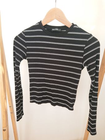 Damen Langarmshirt Tally Weijl One Gr. XXS Schwarz