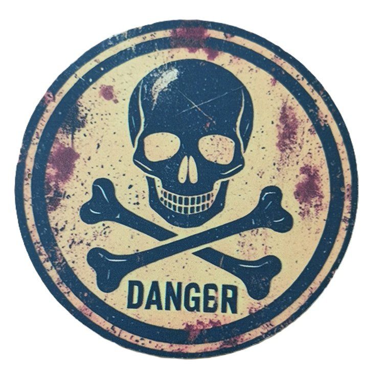 Schilder: DANGER  - Blechschild  (neu/OVP) – Neu und originalverpackt aus Wilen b. Wollerau von morethanmusic