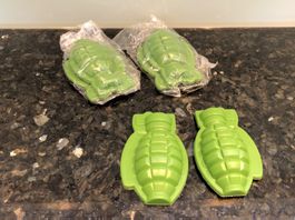 Silikonform Handgranate, 3 Paar, Neu