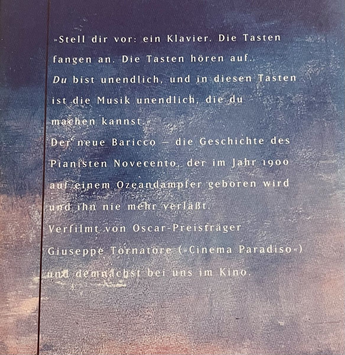 Libri: Baricco, Novecento – Usato da Wittenbach venduto da sambuk 1
