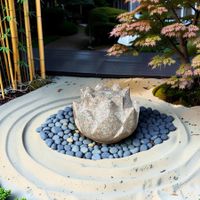 Granit Wasserspeier Lotusblume Gartenbrunnen Lotus 20cm