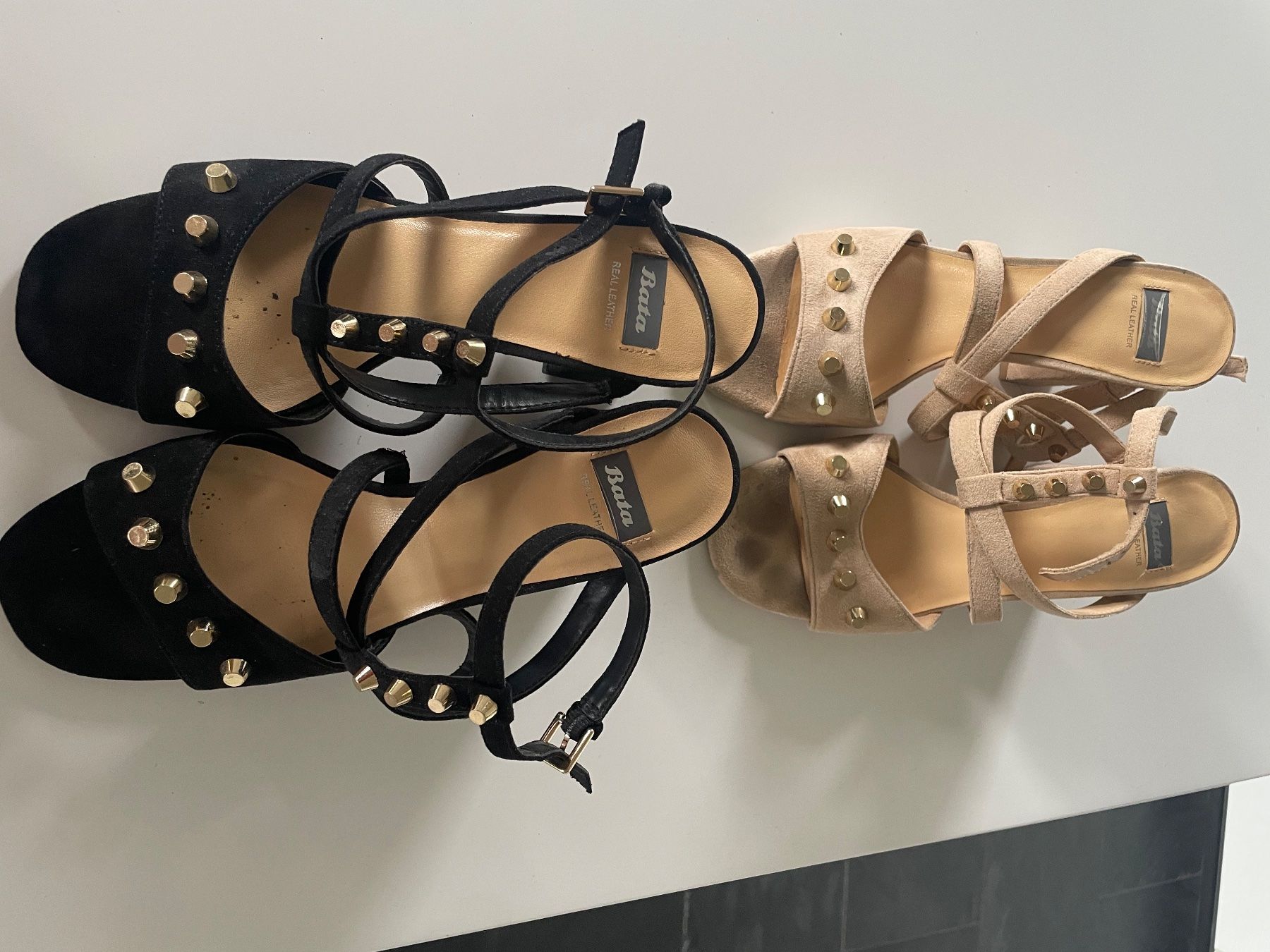 Scarpe da donna: 2 Paar Sandalen, Echleder, Bata, Grösse 38 – Usato da Coldrerio venduto da Theres2004 4