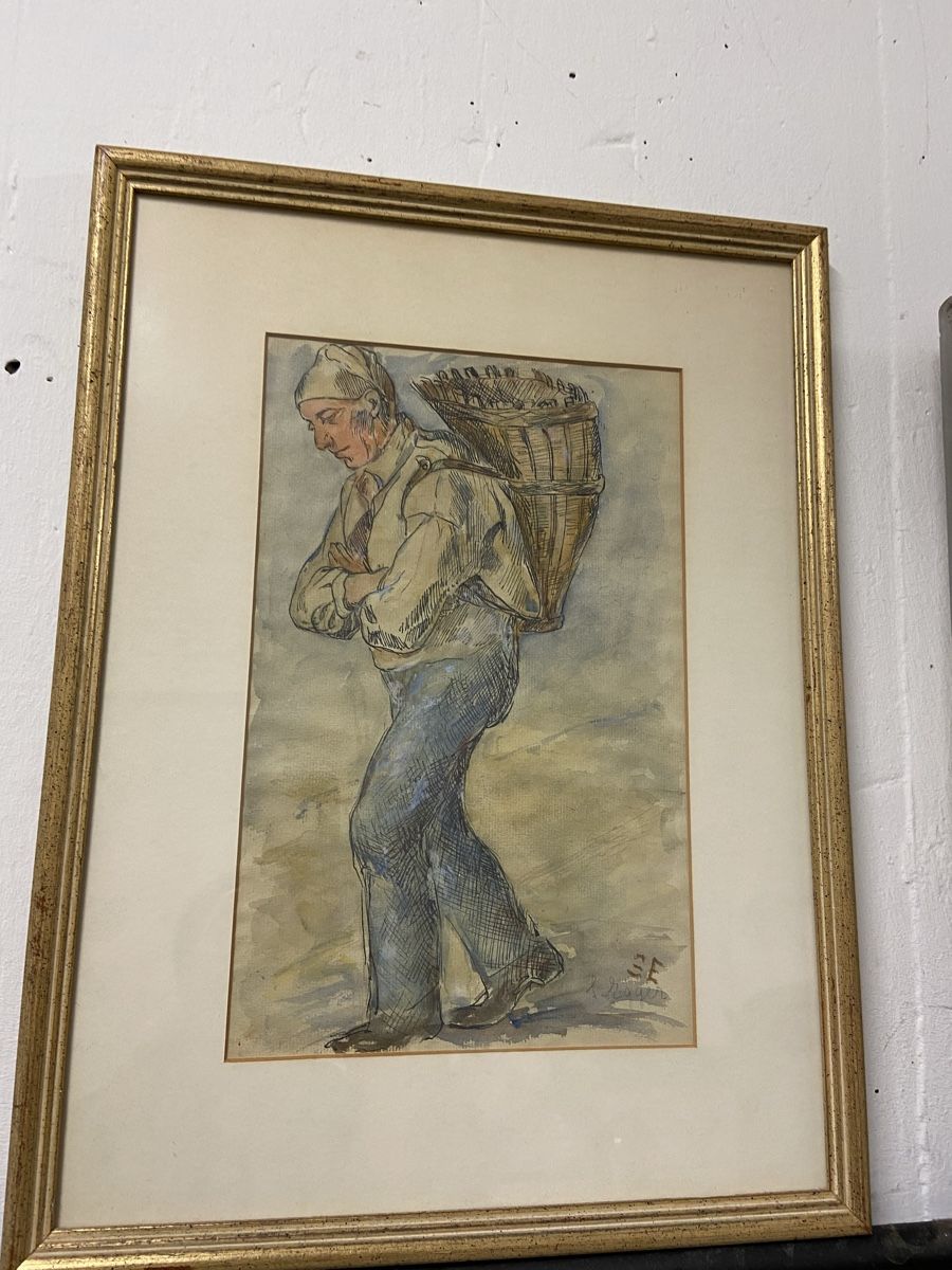 Gemälde: Originale Vintage Zeichnung Sophie Egger Looser – Gebraucht aus Dietikon von brocki-eyra 8