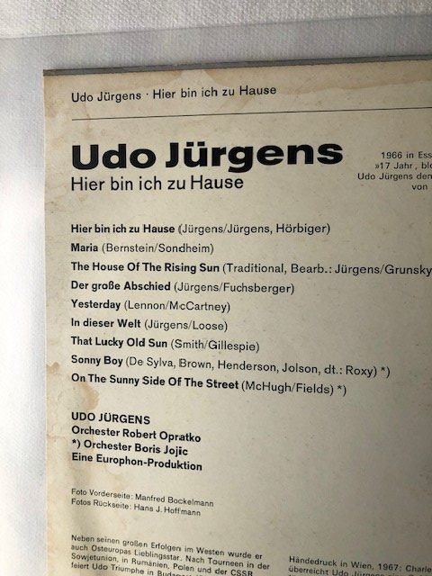 Dischi in vinile: Udo Jürgens – Usato da Aarwangen venduto da Jukebox3 4