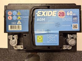 Exide AGM EK600 12V 60Ah 680A Autobatterie
