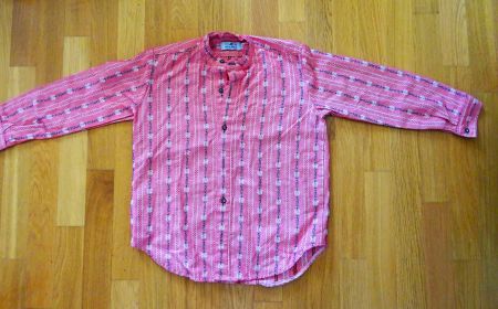 WENET Trachtenbluse Kinder, Gr. 152, rot, Stickerei