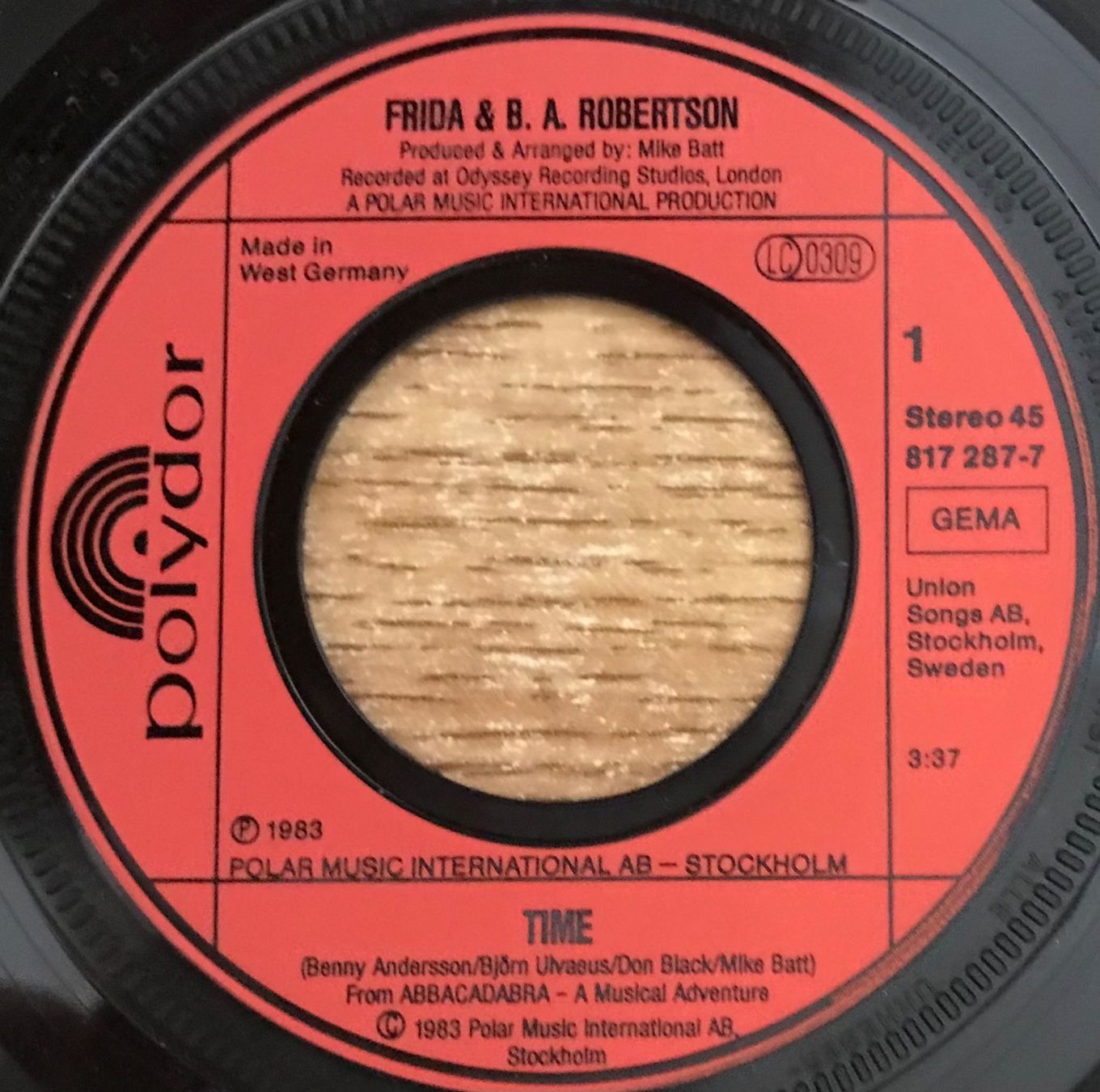 Vinyles: FRIDA & B.A. ROBERTSON - TIME – D'occasion à Bussigny par vinyl-pas-cher 2