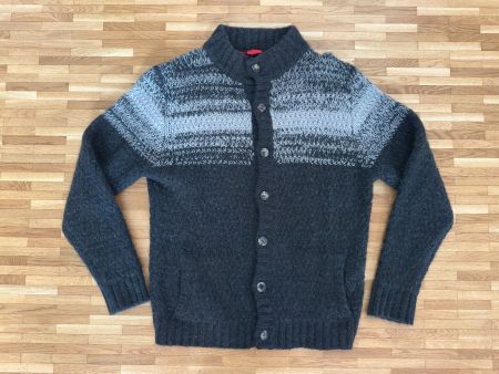 Isaia Napoli Grey 100% Cashmere Pull/Cardigan