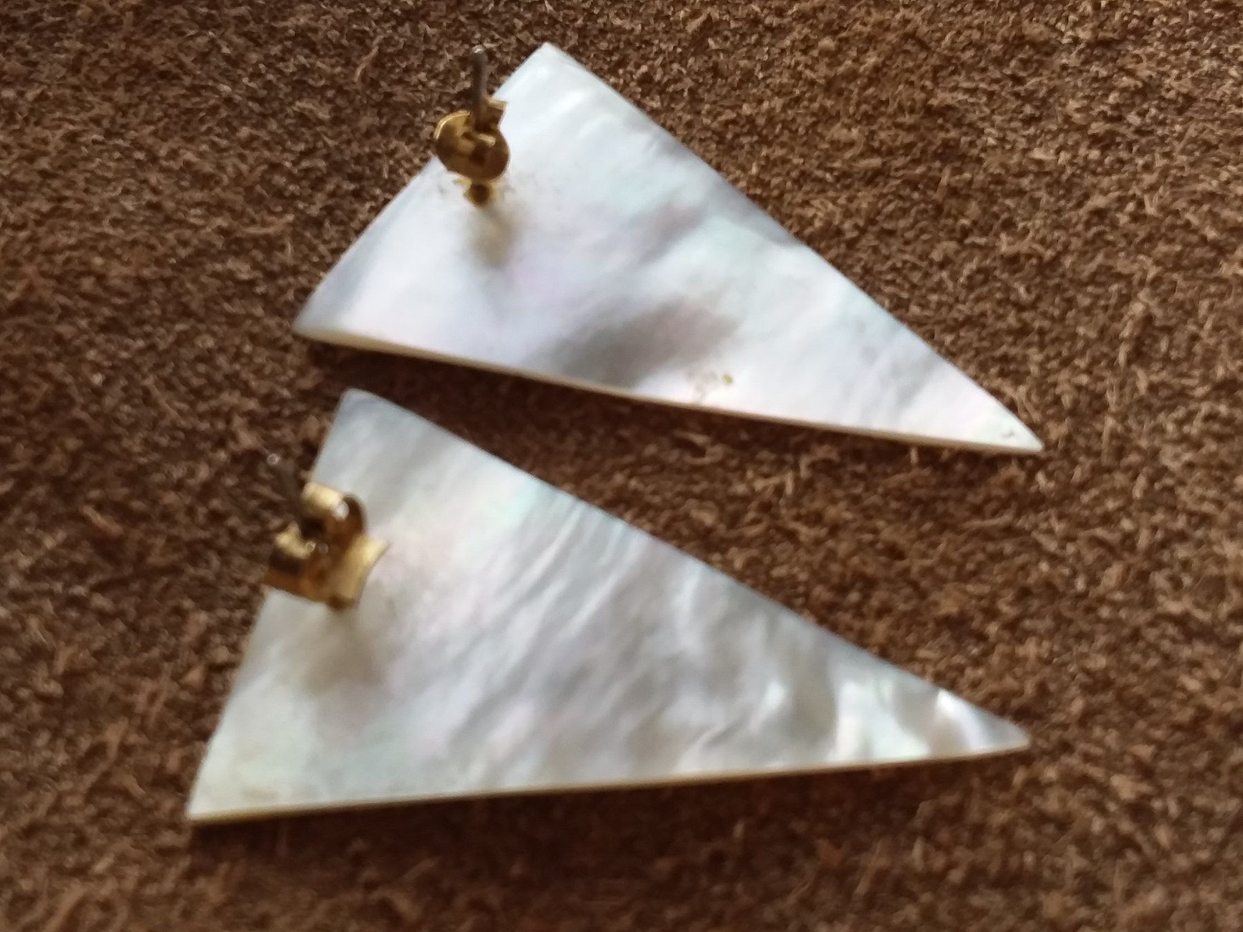 Orecchini pendenti & Orecchini a lobo: Vintage Silber Perlmutt Abalone Ohrstecker – Usato da Zürich venduto da gutsan 5