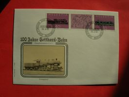 100 Jahre Gotthard-Bahn 1982 Ersttagsbrief, DampflokC4/5