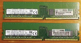 2 × 16 Go DDR4 ECC UDIMM Hynix  HPE MicroServer G10+