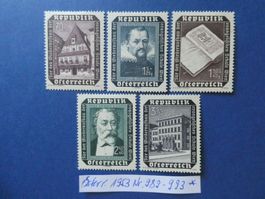 Österreich 1953 Nr. 989-993 ungestempelt *
