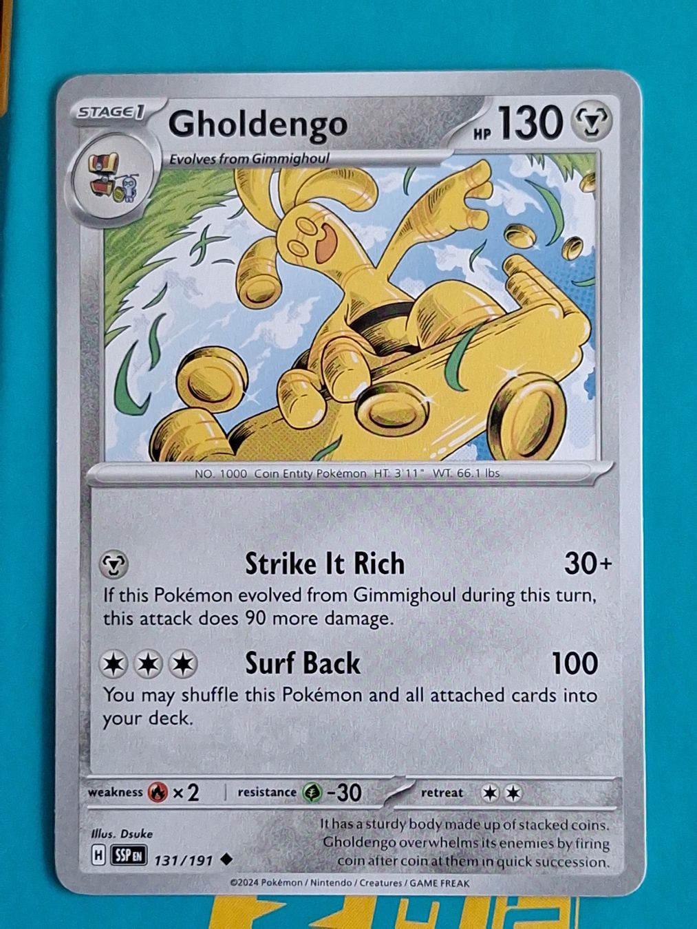 Pokémon Carte collezionabili: Gholdengo - Pokemon Surging Sparks – Usato da Altstätten SG venduto da GGsGameshop