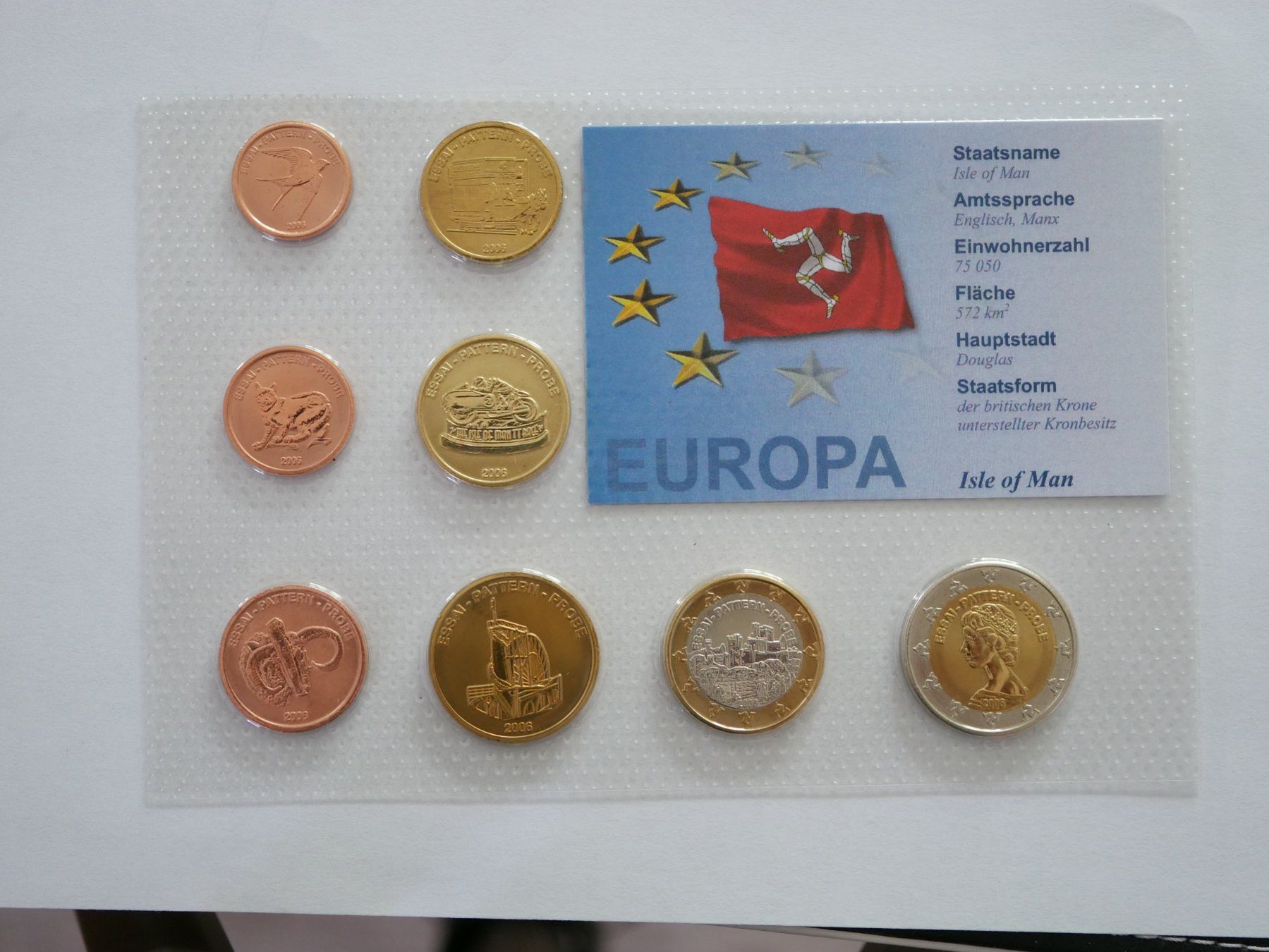 Tutti le monete: Euro Probe Insel Man 2006 ***TOP*** – Nuovo e nell'imballaggio originale da Kreuzlingen venduto da Samson01