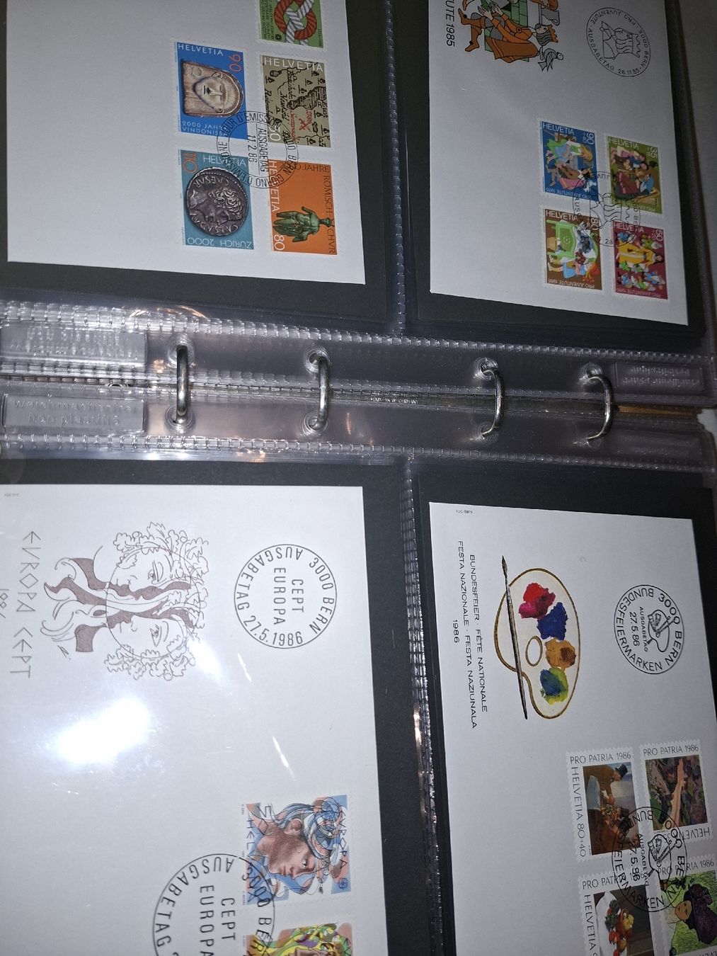 Alle Briefmarken: Album mit Ca. 80FDC – Gebraucht aus Balgach von SIMEON27 4