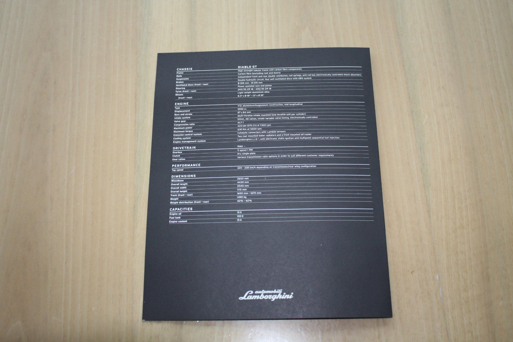Lamborghini Documents: Lamborghini Diablo GT Prospekt – D'occasion à Wikon par erwin400 2