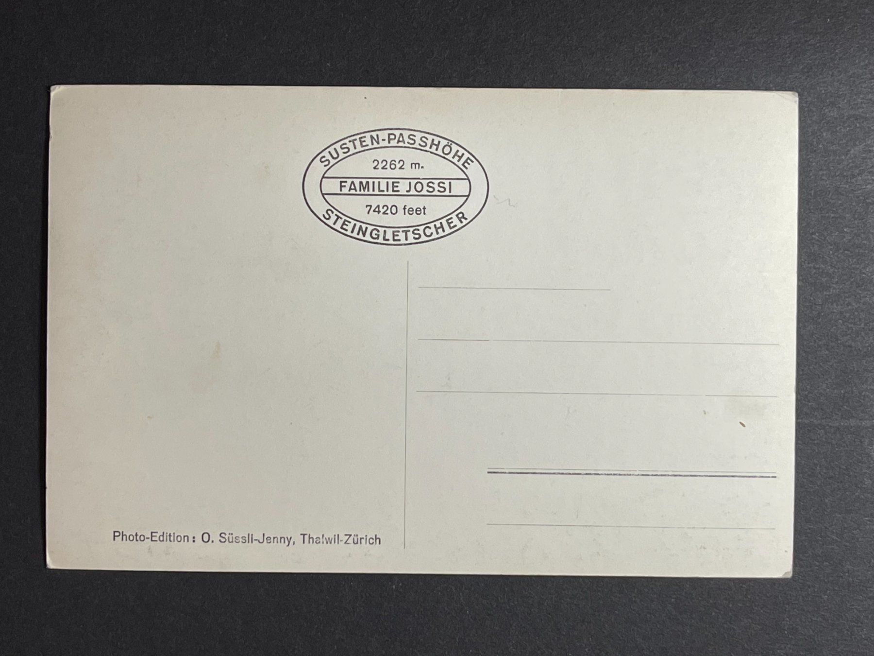 Cartoline postali: Sustenstrasse mit Stempel Susten-Passhöhe – Usato da Steg VS venduto da danwer74 1
