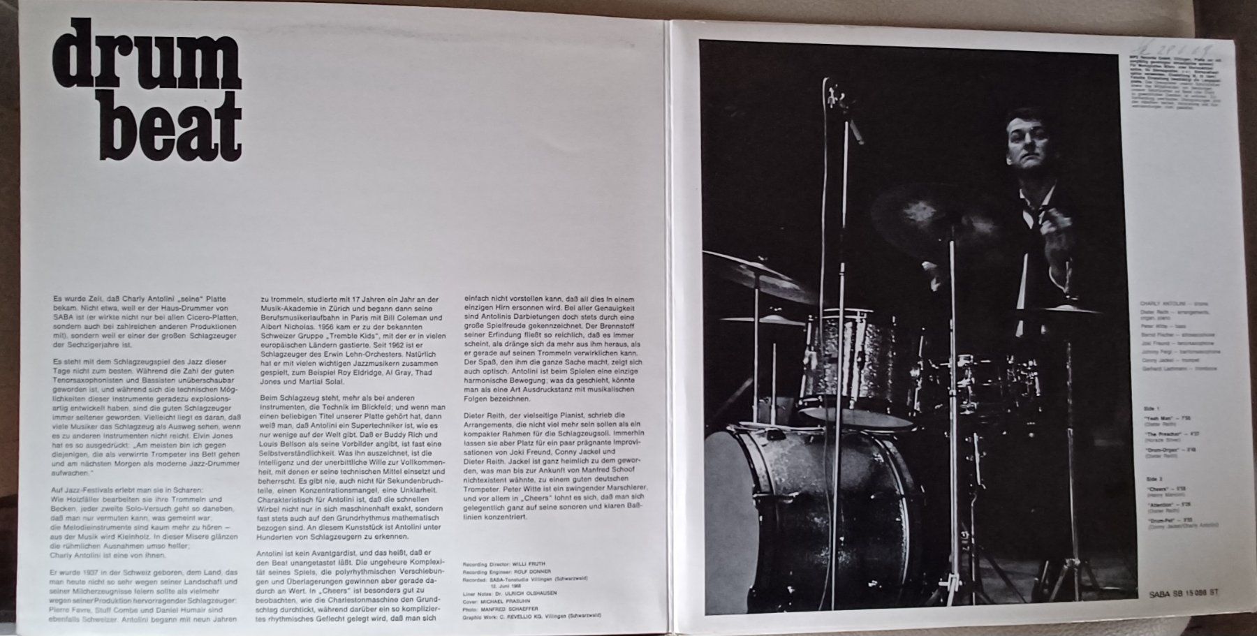 Dischi in vinile: CHARLY ANTOLINI - drum beat 1966 Soul/ Jazz – Usato da Hägendorf venduto da Plattenhardt 2