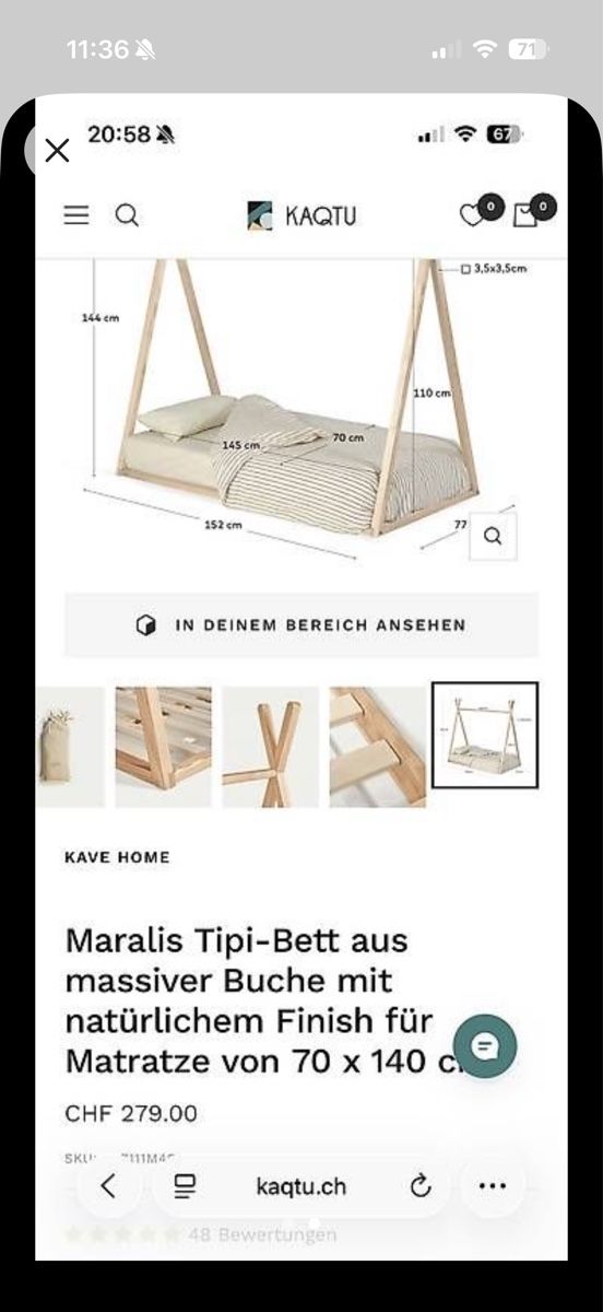 Betten: Tipi bett  – Gebraucht aus Cham von Jelena992