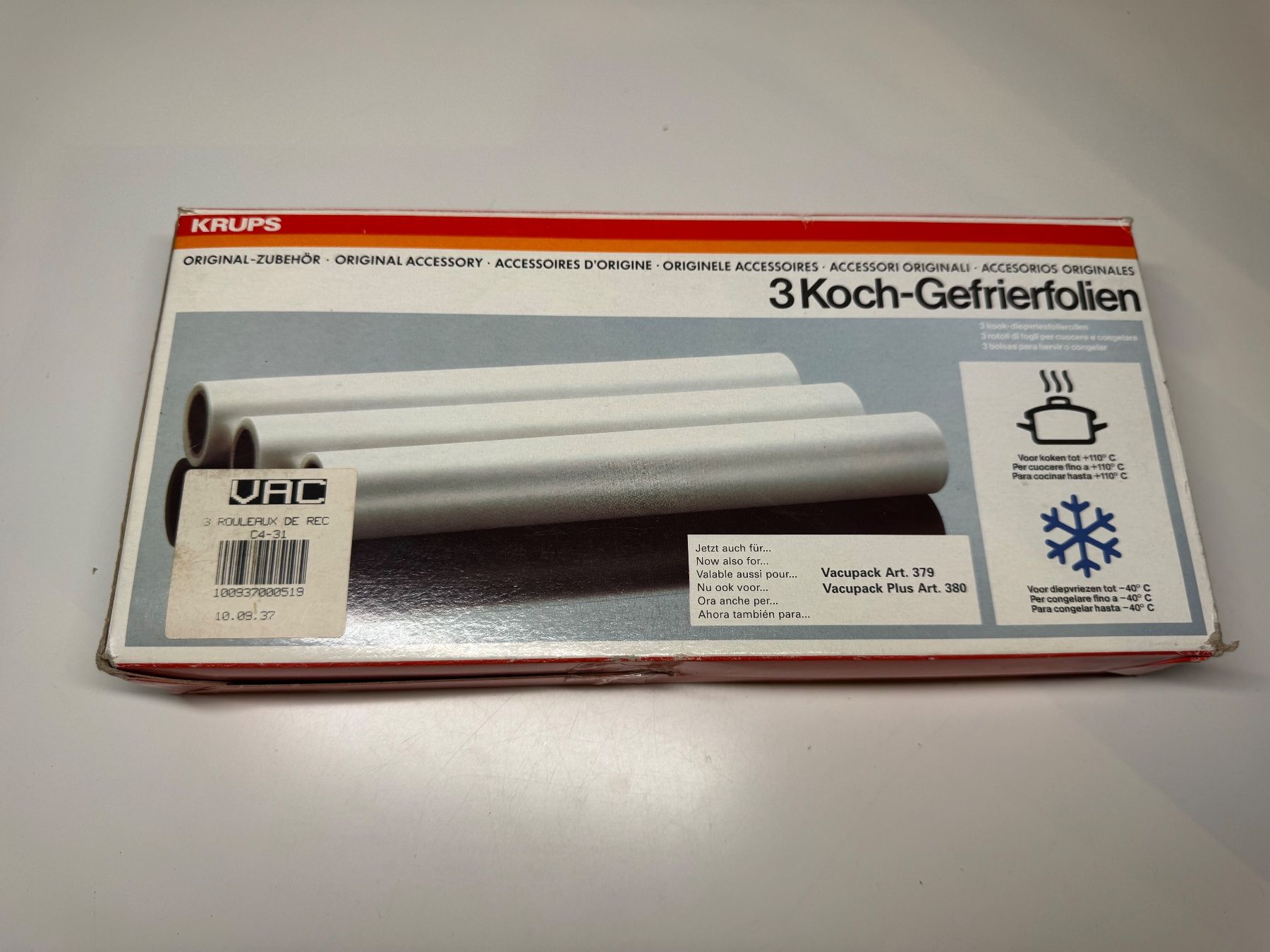 Fogli trasparenti: Krups 3 Koch Gefrierfolien – Nuovo e nell'imballaggio originale da Grosswangen venduto da Second_hand_paradise