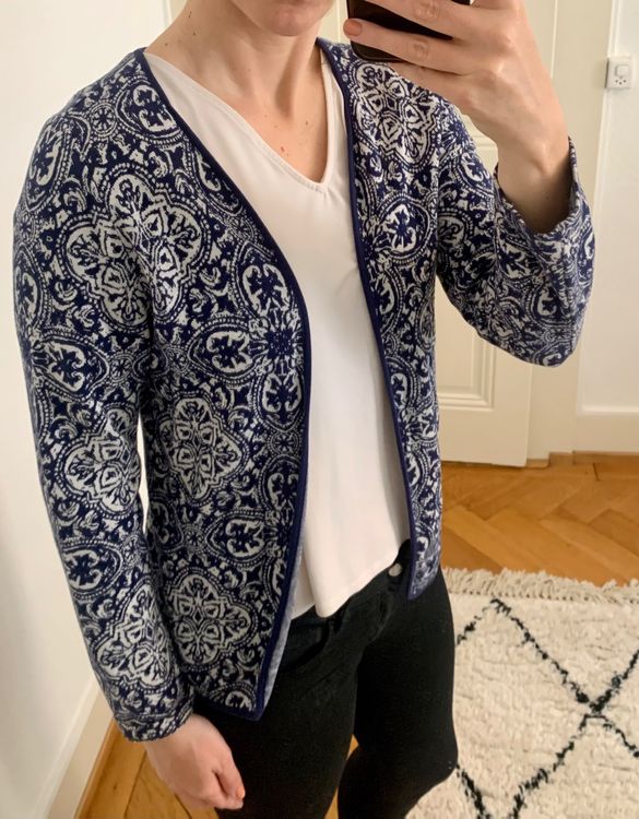 Gemusterte Strickjacke / Jacke - Gr. M / Patterned jacket 1