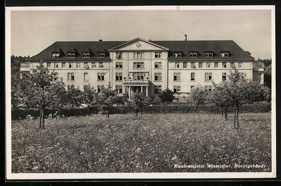 Cartoline postali: Winterthur, Kantonsspital, Hauptgebäude – Usato da Berlin venduto da bartko-reher