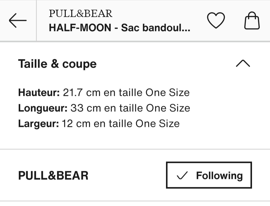Taschen für Damen: Sac demi-lune pull and bear beige – Neu und originalverpackt aus Versoix von aline_b 6