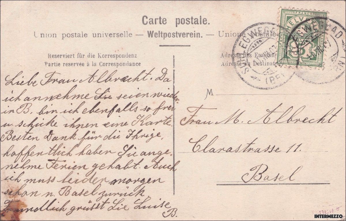 Cartoline postali: Heimenschwand BE // 1907 Dorf Kirche – Usato da Basel venduto da intermezzo12 1