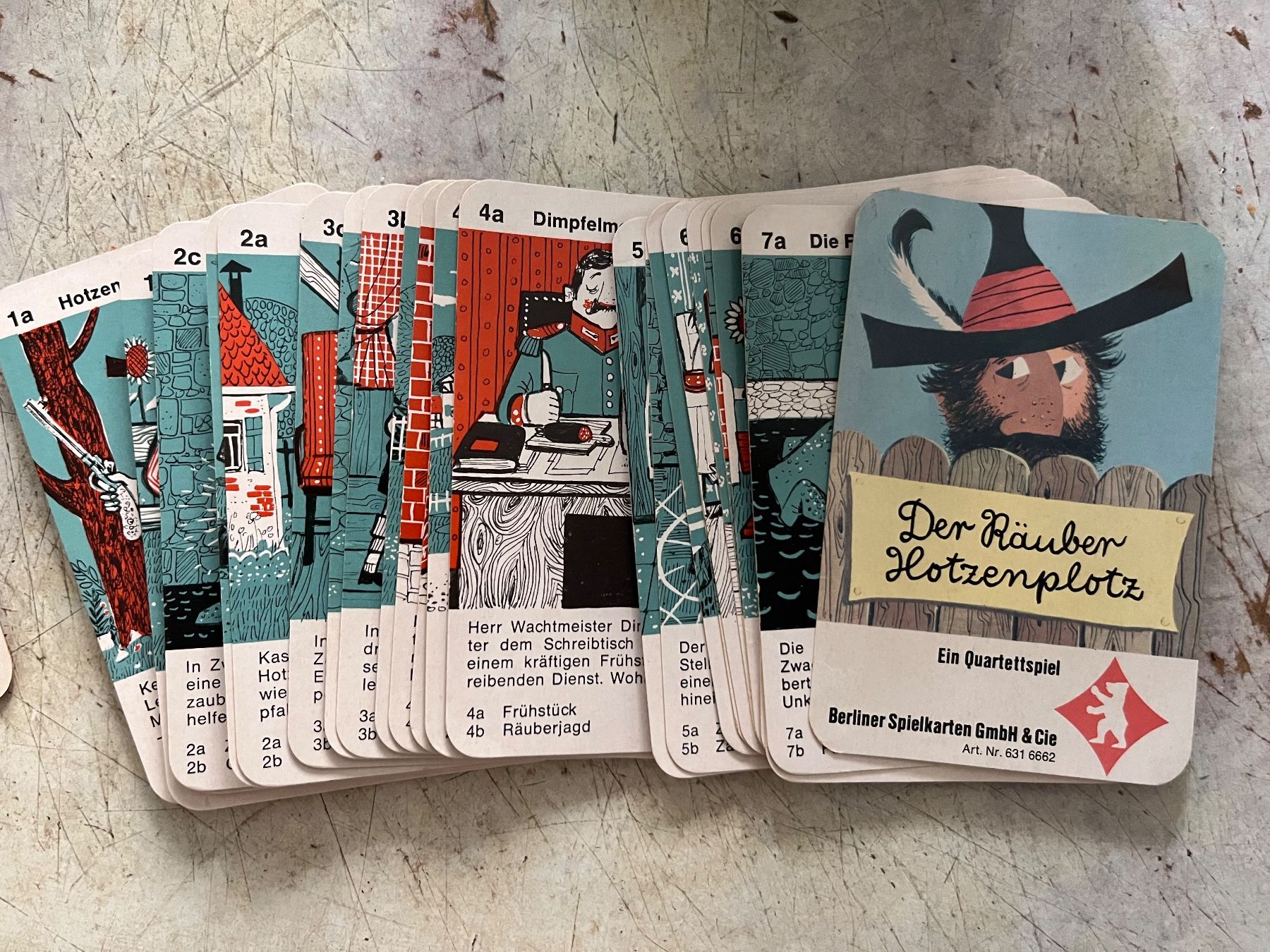 Giochi: Räuber Hotzenplotz Quartett, Berliner Spielkarten, top – Usato da Bern venduto da simoneheim 2