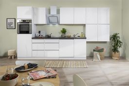358 Küchenzeile Küchenblock 380cm HO/W - Küche Einbauküche