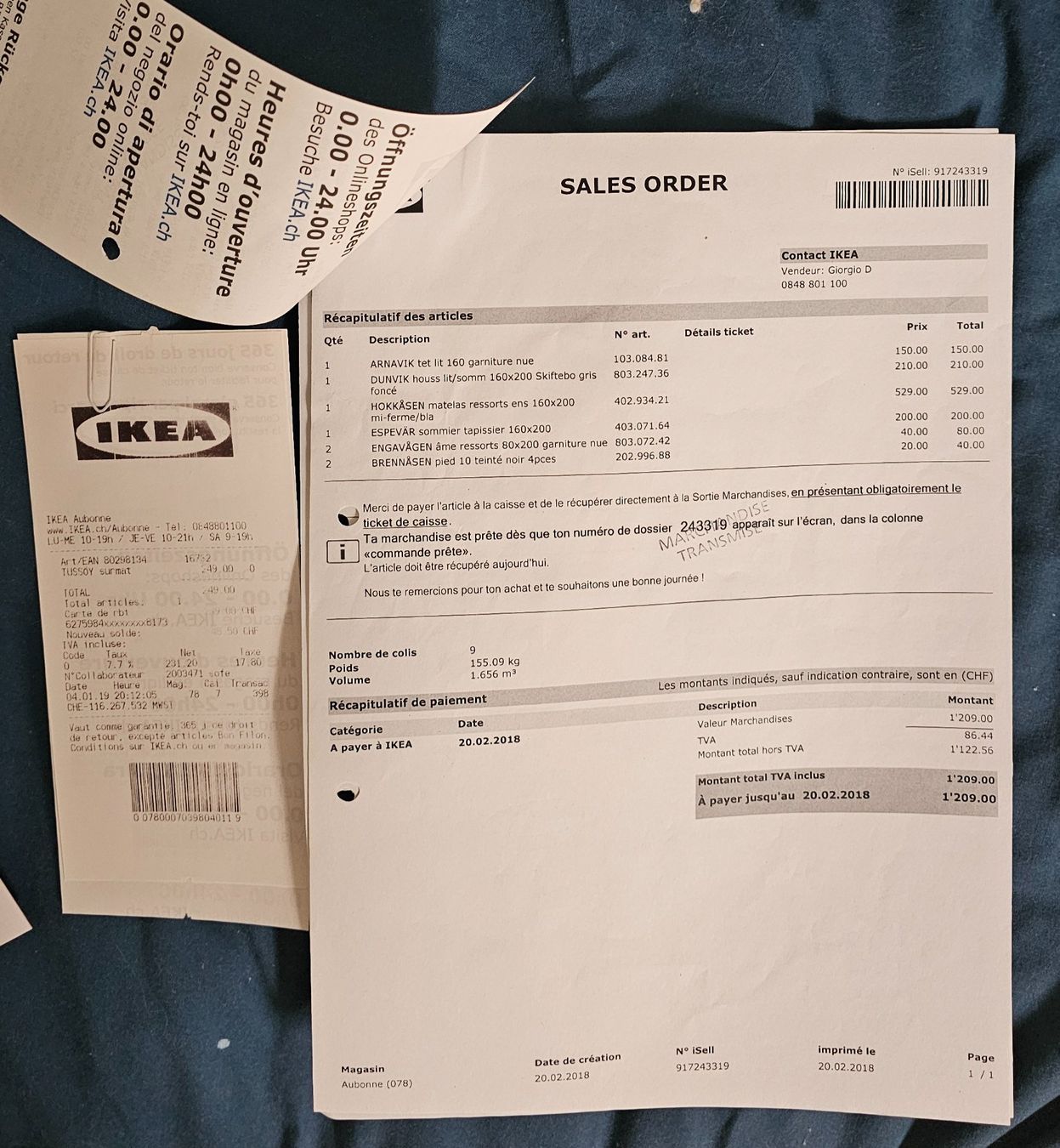 Ikea Lits: Boxspring 160x200 cm IKEA – Défectueux à La Roche FR par quattro5Z 5
