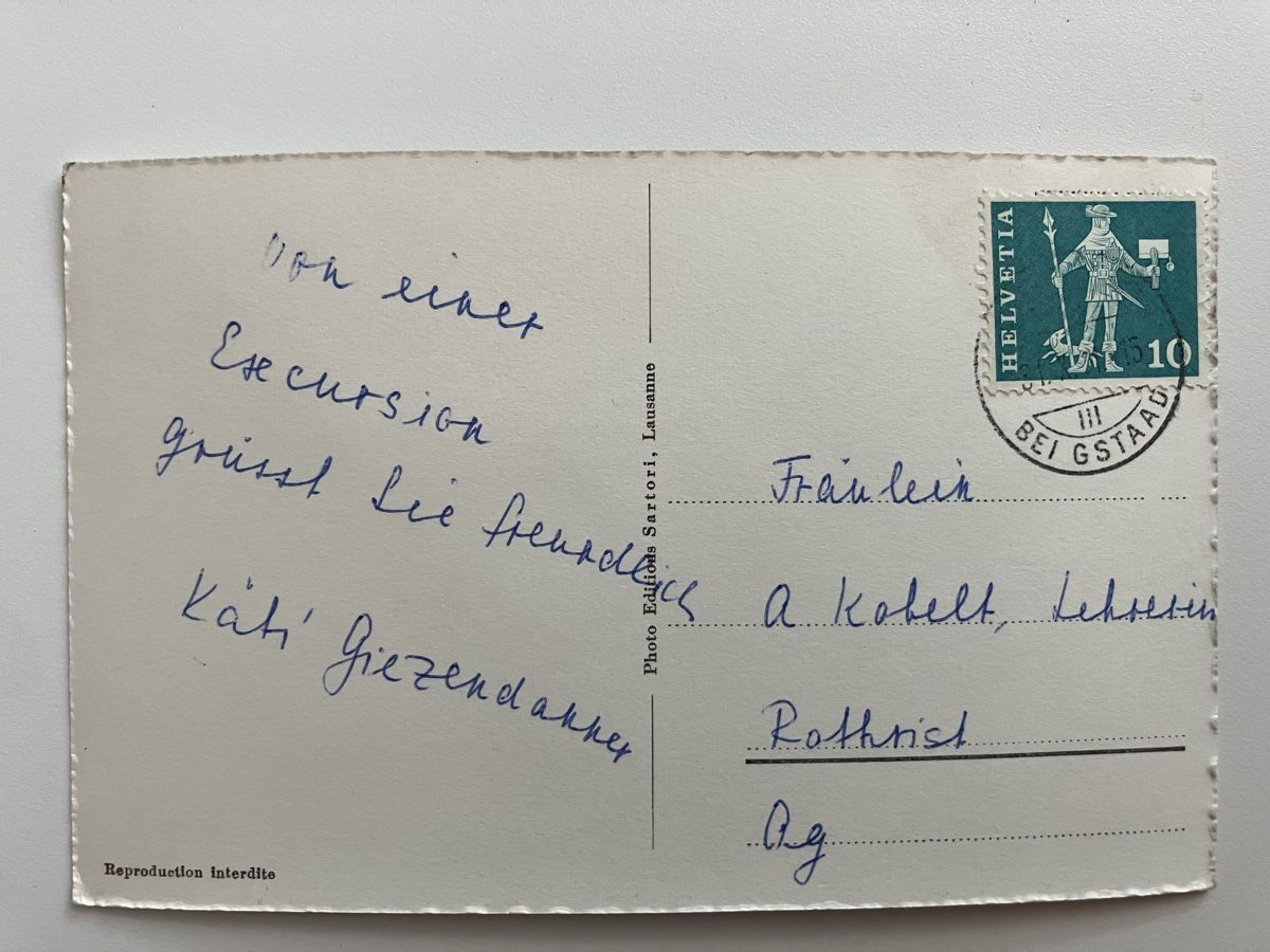 Cartoline postali: AK Gsteig  – Usato da Zürich venduto da Classic_Collection_Zurich 1