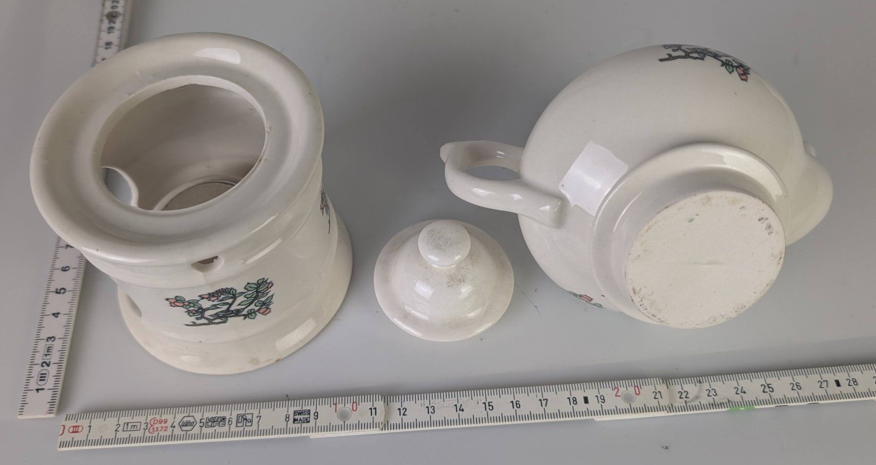 Teiere: Teekanne mit Stövchen, Keramik, Vintage, Romantisch! – Usato da Zürich venduto da 1.Simon 5