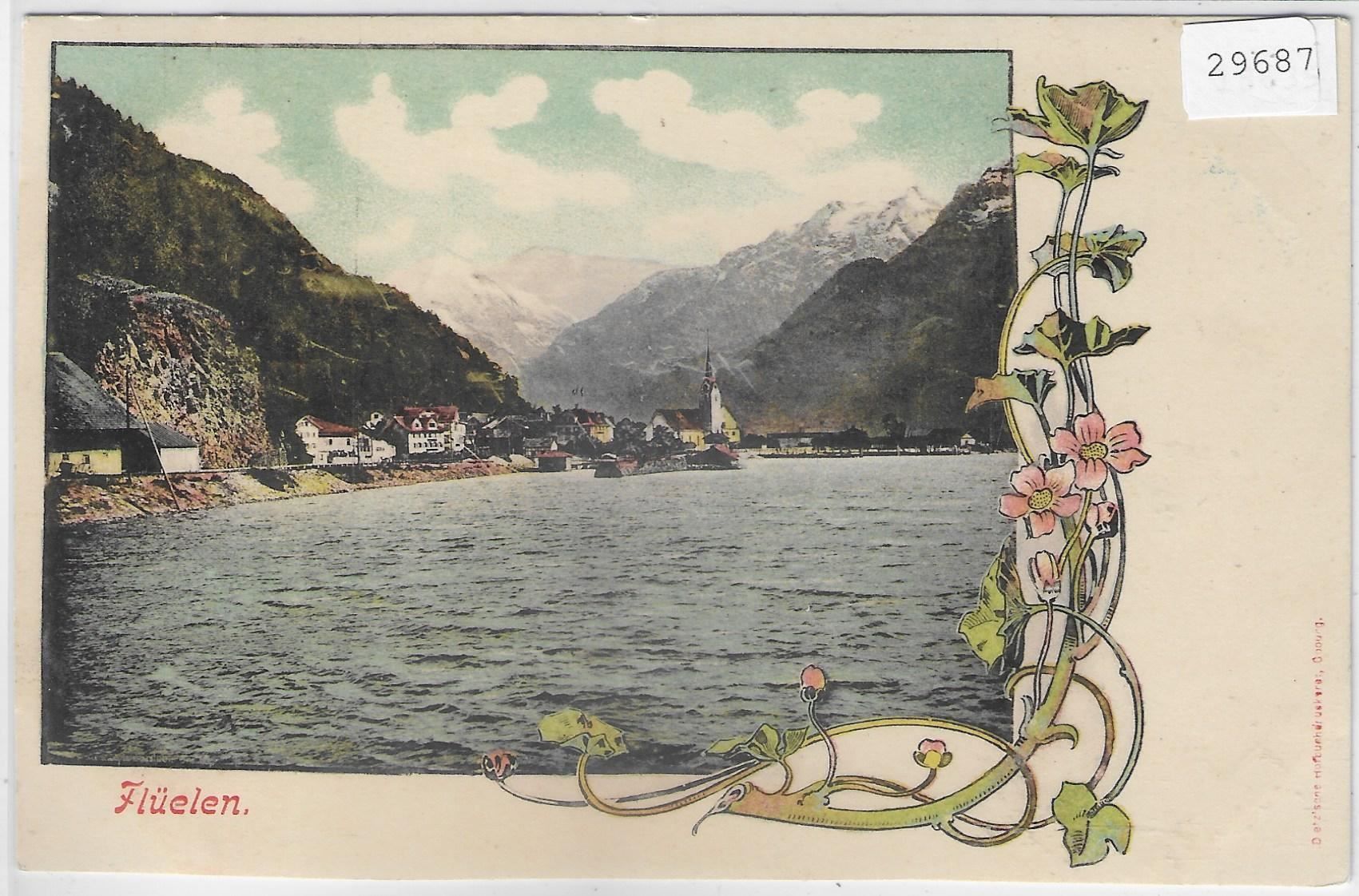 Cartes postales: Flüelen - Jugenstil Litho – D'occasion à Ettingen par Kartenplanet
