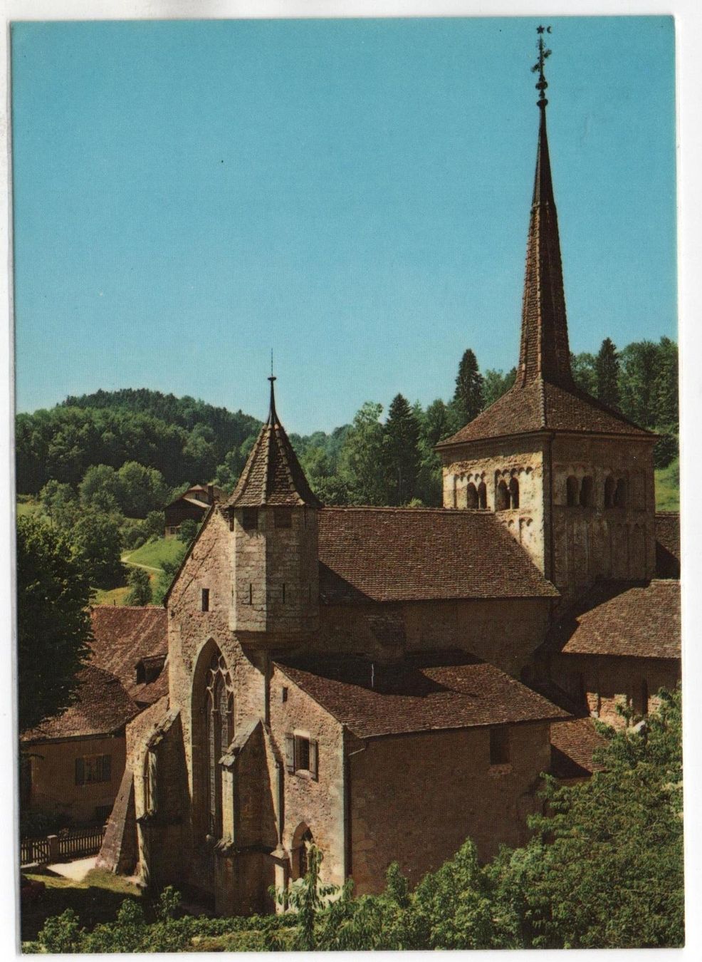 Ansichtskarten: ROMAINMÔTIER L'église – Gebraucht aus Jona von philajona