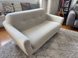 Canapé 2 places beige - scandinave