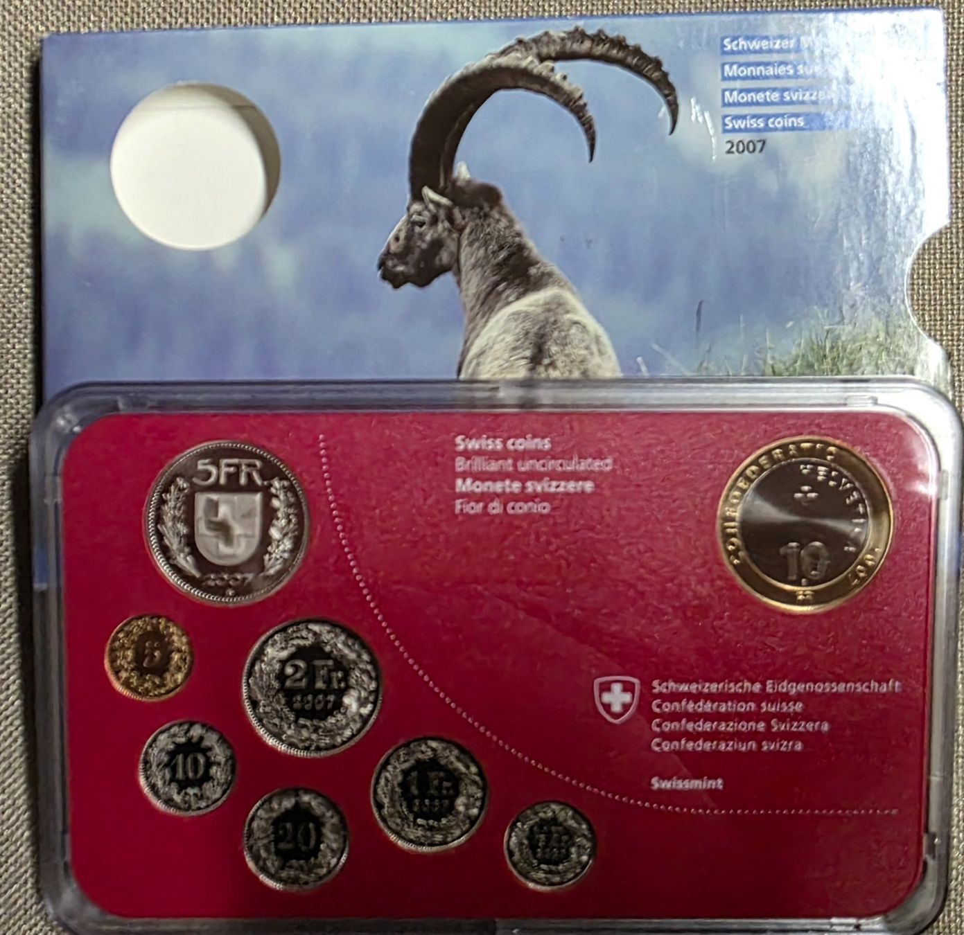 Tutti le monete: MÜNZSATZ 2007 STGL – Nuovo e nell'imballaggio originale da Schönenwerd venduto da 1952kv