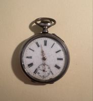 Antike Silber-Taschenuhr (800er Silber) – Cylindre 10 Rubis