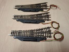 Lot 19 Stück Fleischmann El. Weichen Spur N
