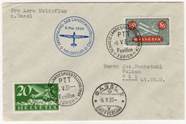 1939 Landi Meldeflug von ZÜRICH nach BASEL