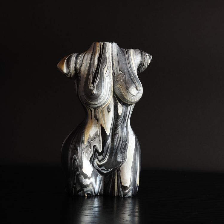 Miniatur Torso, Weiblicher Körper, Figuren Vase, Deko Figur Comprare