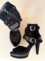 Schöne, sexy Wildleder Pumps. Mit Strass. Np: 150.-
