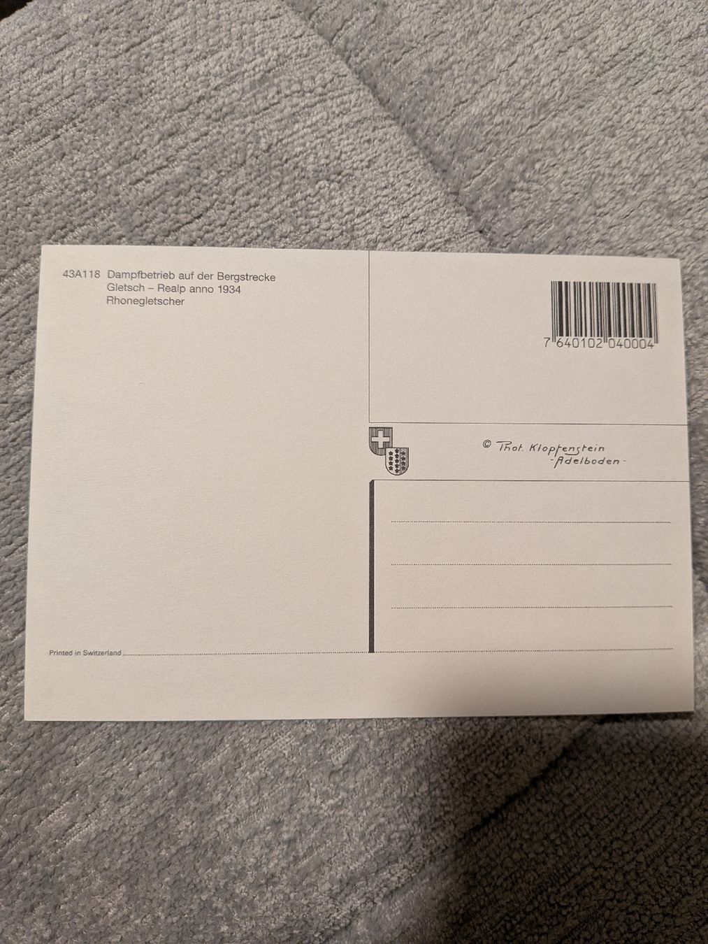 Cartoline postali: Postkarte Bahn – Usato da Bern venduto da madlen20 1